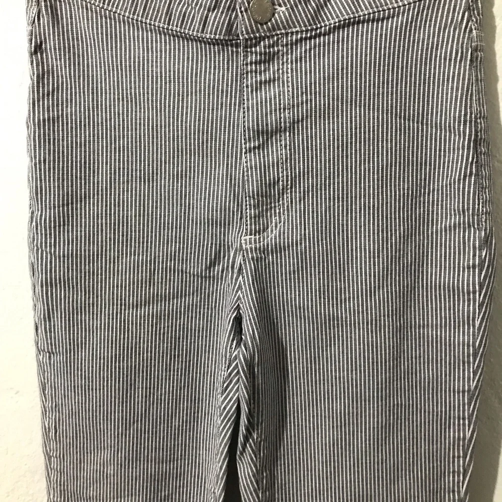 Free People (Size 27) Women’s Belle Grey High Rise Pants Skinny Trouser Striped